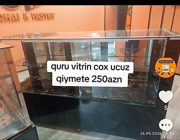 Digər biznes avadanlığı: *Quru vitrin satilir ela veziyyetde 1ay islenib qiymet sudan ucuz 250 — 1