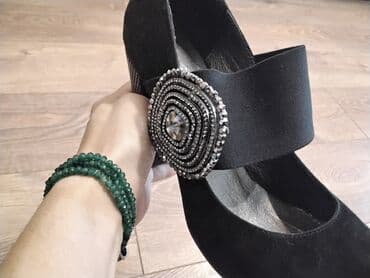 женские толстовки на молниями: Туфли, Размер: 37.5, цвет - Черный, Б/у — 1