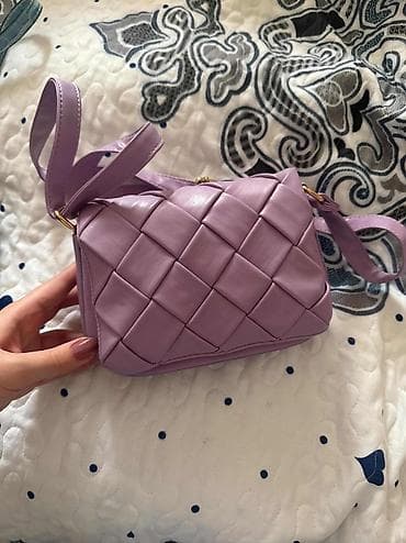 Lc Waikiki Bənövşəyi rəngdə toxuma fakturalı çiyin/çarpaz çanta -