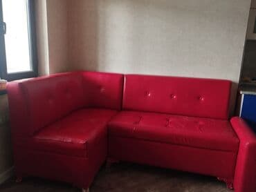 divan və kreslo: Künc divan, Açılmayan, Süni dəri — 1