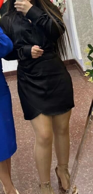 meryem hicab: Qara atlas effektli mini don - Rəng: dərin qara - Material: parlaq — 3