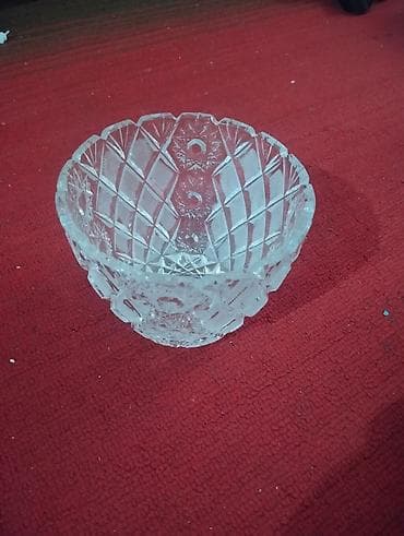 Kənaqlı şüşə qablar dəsti - Material: qalın, oyma naxışlı kənaqlı — 6