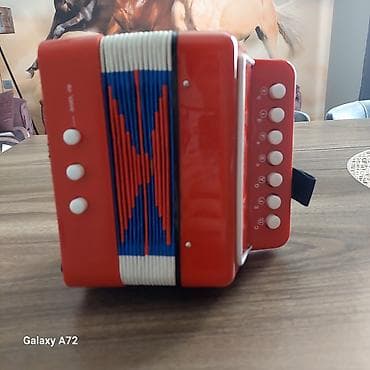 oyuncaq gitara: Məhsul: Uşaq üçün kiçik akkordeon Təsvir: - Rəng: qırmızı korpus — 2