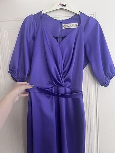 dress: Qumash moda evinin özəl hazırlanmış bənövşəyi rəngli zərif donu 36 — 1