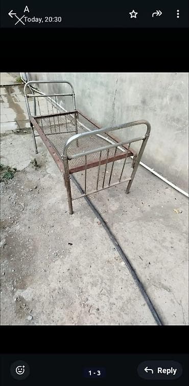 tek yatag: Metal çarpayı karkası - Material: tamamilə metal konstruksiya – boru — 2