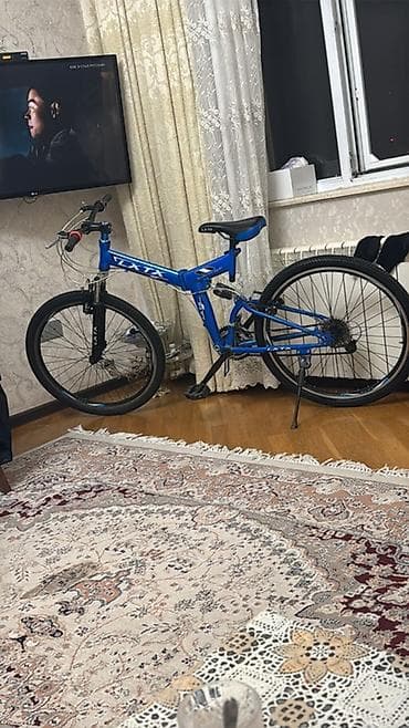 velpsiped: LTXA dağ velosipedi – mavi rəng Xüsusiyyətlər: - Tam amortizasiya: ön — 2