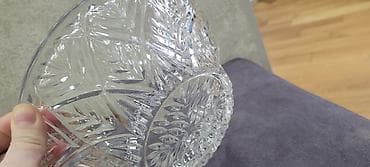 meyvə vazı: Kəsimli şüşə/kristal meyvə və ya salat qabı - Material: ağır kəsimli — 3