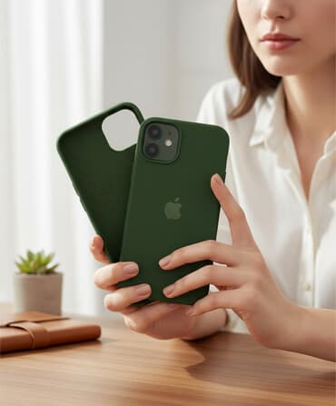 IPhone 13 üçün Original Silicone Case – Yaşıl Rəng 📱 Model: iPhone 13