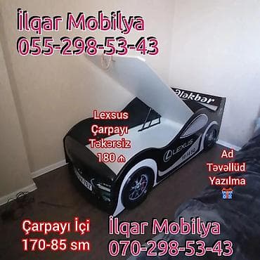 Yeni, Sifariş ilə, Maşın-çarpayı, Matrassız, Siyirməsiz