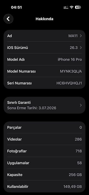 iphone 14 pro max qiyməti: IPhone 16 Pro, 256 GB, Natural Titanium, Face ID — 3