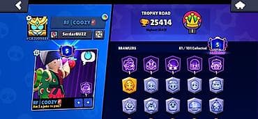 25414 kupalı 81 karakterli 100+ kostümlü 3 1 dəfə brawl pass alınıb