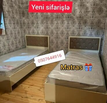 divan çarpayı: Yeni, Təknəfərlik çarpayı, Bazasız, Matras ilə, Siyirməsiz, Azərbaycan — 7