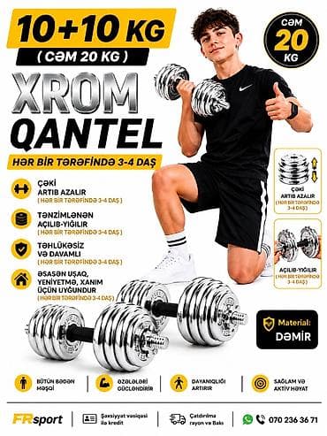 Qantellər: Dəmir Qantellər, Çəki: 10 kq, Yeni — 1