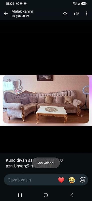 Kunc divan satilir. Qiymet 400 azn.Unvan;9 mk_&M1 E lalafo.az -da Kunc divan satilir. Qiymet 400 azn.Unvan;9 mk_&M1 E