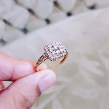 tək qaş: Nişan, Üzük, Sarı qızıl, 585 Əyar — 5