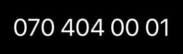Nömrə: ( 070 ) ( 4040001 ), Yeni