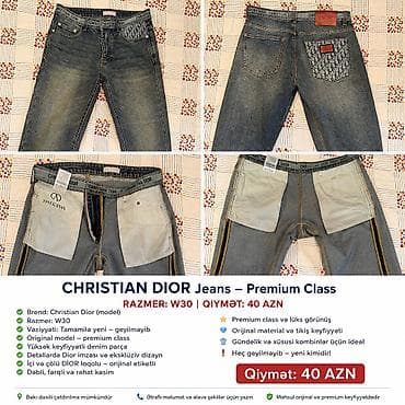 Cinslər: Cins şalvar, Dior, M — 1