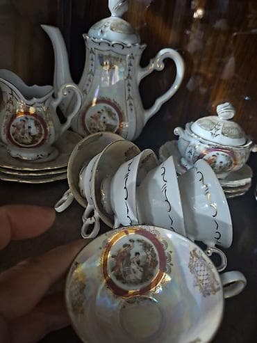 sud separatoru: Çay dəsti, rəng - Ağ, Farfor, Yaponiya — 3