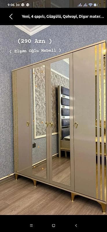 taxt bazali: Dolap şifoner Ağ rəngdə qapılı və güzgülü geyim şkafları — 5