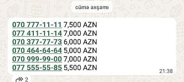 sim kredit: Xüsusi və yadda qalan mobil nömrələr satılır. Seçimlər arasında — 1