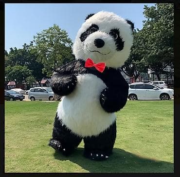 saxta baba haqqinda melumat: Panda maskot kostyumu - Tam ölçülü, realistik panda obrazı: qara‑ağ — 2