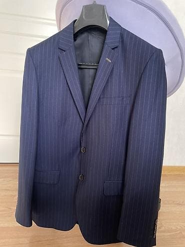 Barba Napoli firmasına aid: Kişi kostyum jaketi – tünd göy rəngdə