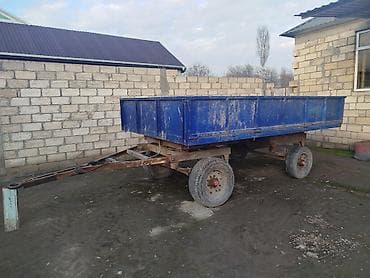 traktor mini: Kənd təsərrüfatı üçün iki oxlu qoşqu - Traktorla qoşmağa uyğun, uzun — 1