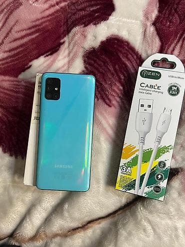 telefonların satisi: Samsung Galaxy A51, 128 GB, rəng - Göy, İki sim kartlı — 5