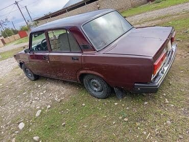 радиатор охлаждения опель вектра б: LADA 2107 sedan - Korpus: 4 qapı, tünd bordo rəng, xrom arxa bamper — 3