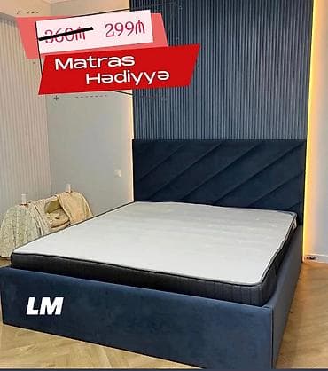 İkinəfərlik çarpayı, Bazalı, Matras ilə, Siyirməsiz