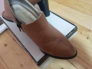 детские кожаные туфли: Туфли, Размер: 36, цвет - Коричневый, Б/у — 3