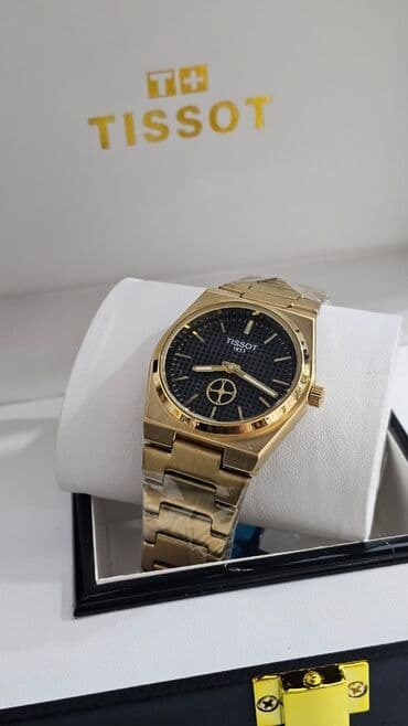 Kişi ayaqqabıları: Yeni, Qol saatı, Tissot, rəng - Qızılı — 1