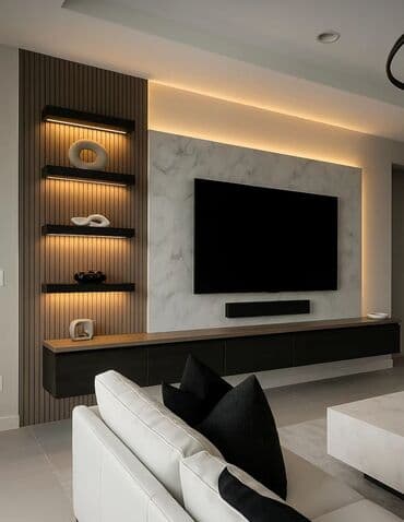 аренда помещения под ресторан кафе: Прямой ТВ стенд, С полками, Ламинат — 4