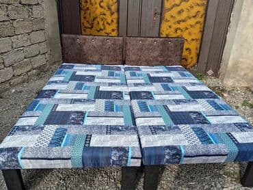 Təzə çarpayılar. 1 nəfərlik çarpayılar 60manat. 2 nəfərlik taxt — 15