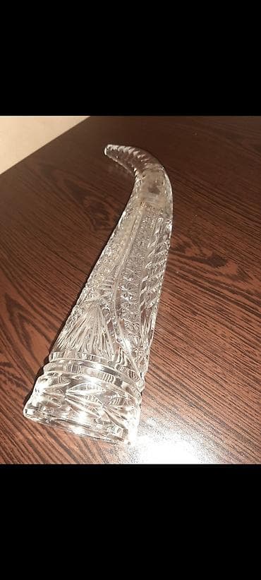 Buynuzlar: Əsl xrustal dekor – “buynuz” formalı - Material: qalın, şəffaf kəsim — 1