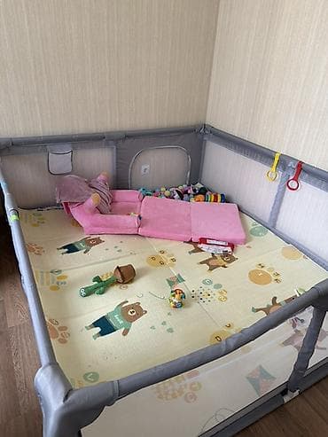 Uşaq üçün geniş oyun manjesi və yumşaq döşək dəsti - Ölçü: böyük — 1