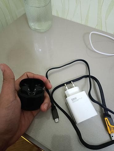 33w adapter: Yeni Simsiz (Bluetooth) Qulaqcıqlar, Hoco, rəng - Qara — 2