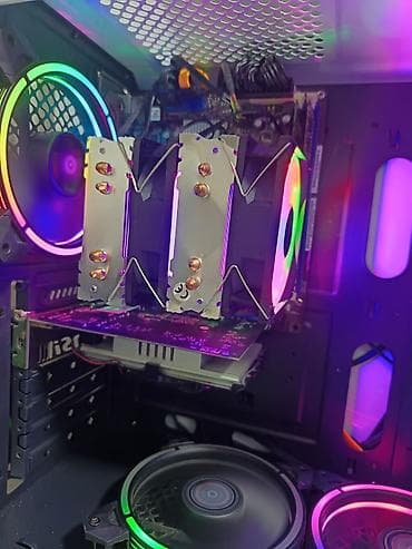 internet kabel cat6: RGB işıqlanmaya malik tam oyun kompüteri və aksesuar dəsti əvvala — 4