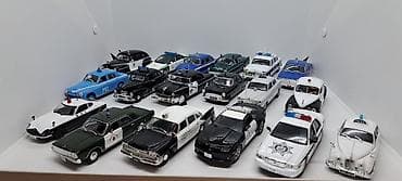 Kolleksiya üçün model polis avtomobilləri – müxtəlif ölkələrin patrul