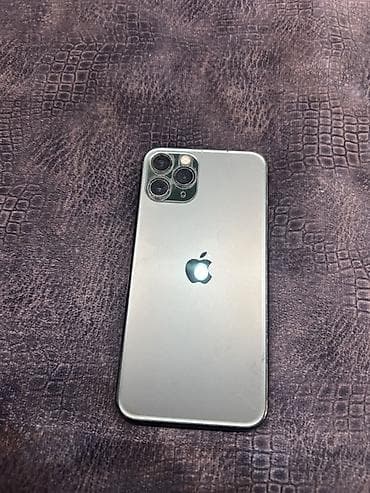 apple mac mini: IPhone 11 Pro, 64 GB, Matte Midnight Green, Face ID — 1