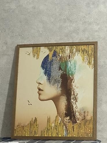 Dekorativ tablo – portret və abstrakt teksturaların sintezi - Növ — 2