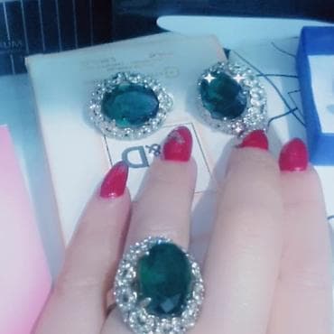 Sirkon daşlı dest tebii hind xrustal daşıyla