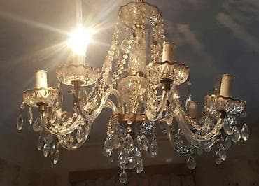 lüstura: Çılçıraq, 6 lampa, Xrustal — 1