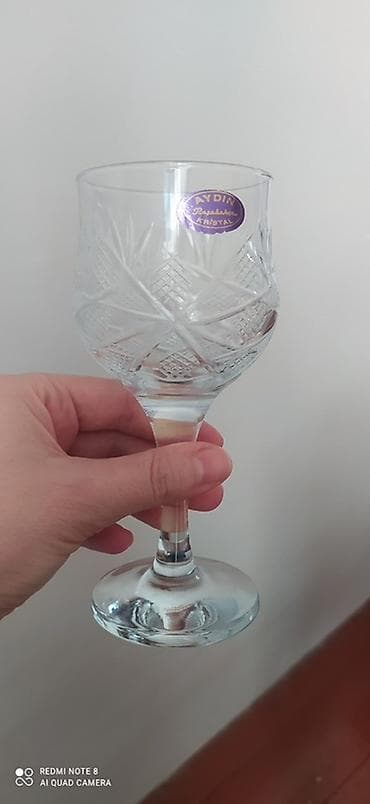 su cayniki: Stəkanlar, rəng - Ağ, Xrustal, Türkiyə — 3