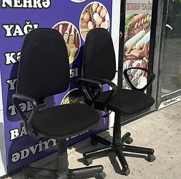 2el mebeler: Təkərli, Qolları tənzimlənmir, Parça — 1