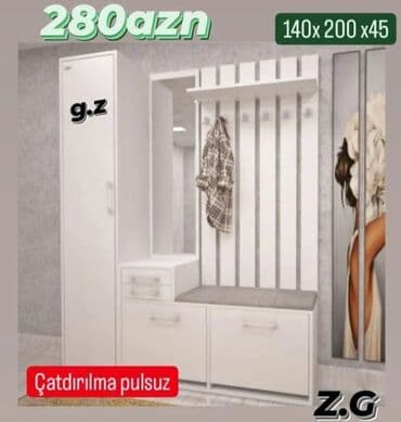 Düz dolab, Dəhliz üçün, Açılan, Korpuslu, 1 qapı lalafo.az -da Düz dolab, Dəhliz üçün, Açılan, Korpuslu, 1 qapı