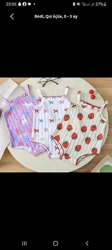 Bodi, Qız üçün, 0 - 3 ay