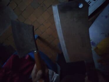 Ножи: Mətbəx üçün 2 ədəd ətli-sümük doğrama satırı dəsti. - Material: tam — 1