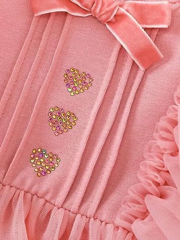 oz dirnagina gel: Məhsul: Qız uşaqları üçün şifon-paxlava tərzli pərdəli paltar - Rəng — 7