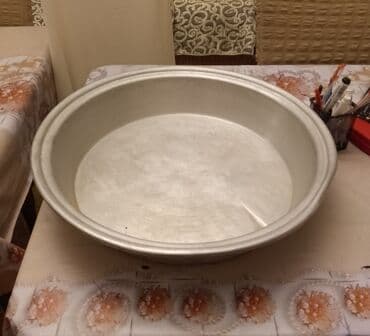 Böyük Ölçülü Diametri 54 sm Olan Alüminium Siniy (Sac Tepsi) -